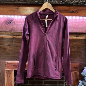 Lululemon lightweight compression jacket, size 10, wine colored.